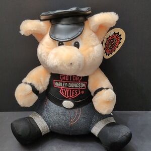 VGT,1998 Play By Play, Harley Davidson Plush Pig Toy.